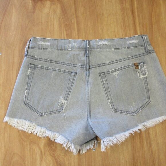 JOE'S JEANS Gabrielle Cut Off Jean Shorts Sz 27 Light Grey Gray Distressed Denim - Picture 9 of 14